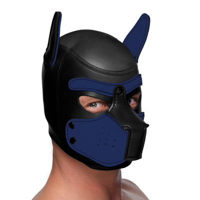 Spike Neoprene Puppy Hood - Blue - The Dildo Hub