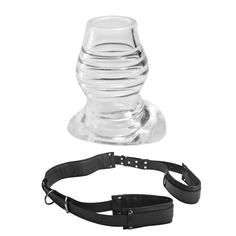 Spread Me Open Thigh Harness with Hollow Anal Plug - The Dildo Hub