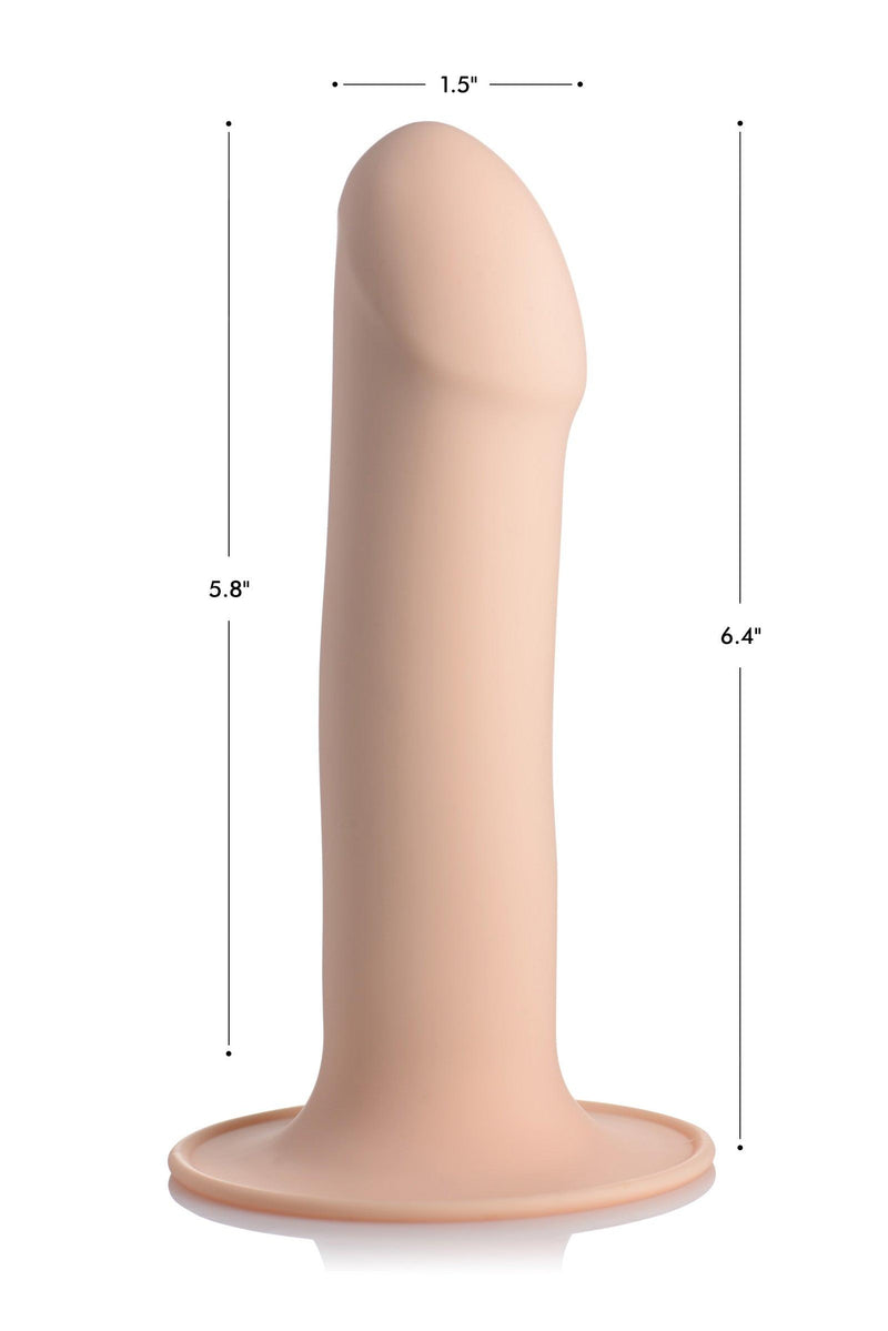 Squeezable Phallic Dildo - Beige - The Dildo Hub