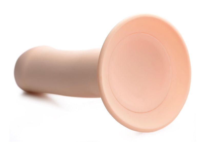 Squeezable Phallic Dildo - Beige - The Dildo Hub