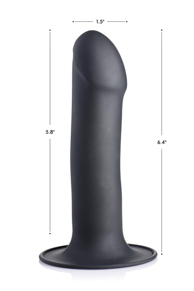 Squeezable Phallic Dildo - Black - The Dildo Hub