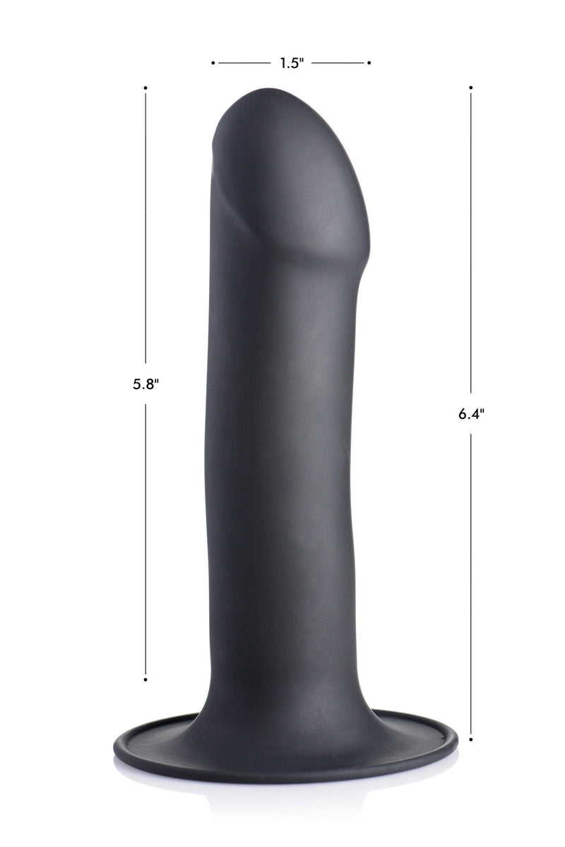 Squeezable Phallic Dildo - Black - The Dildo Hub