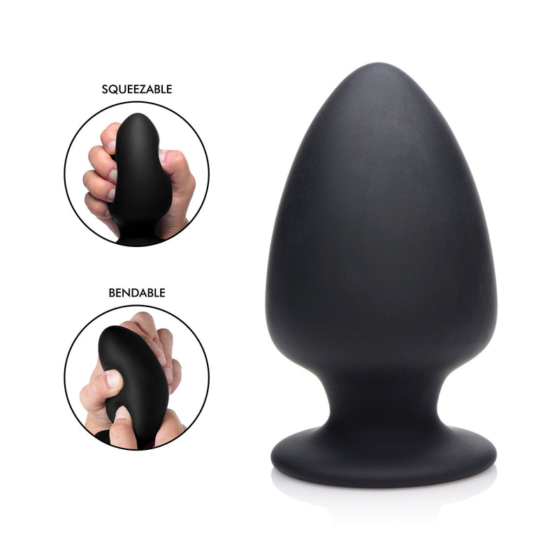 Squeezable Silicone Anal Plug - Large - The Dildo Hub