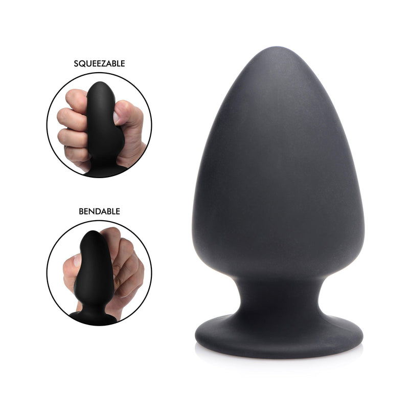 Squeezable Silicone Anal Plug - Medium - The Dildo Hub