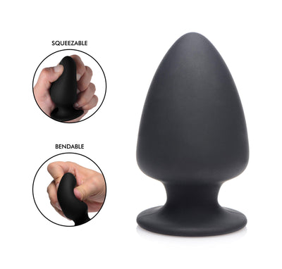 Squeezable Silicone Anal Plug - Small - The Dildo Hub