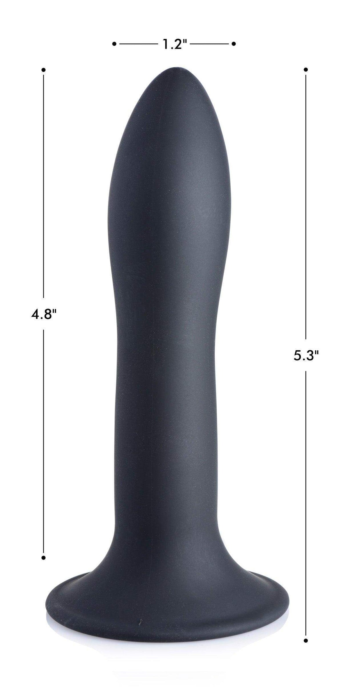 Squeezable Slender Dildo - Black - The Dildo Hub