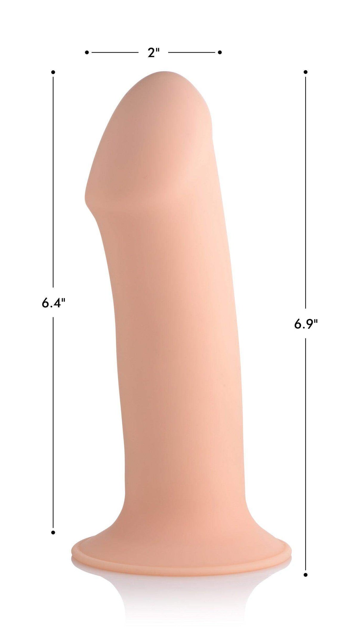 Squeezable Thick Phallic Dildo - Beige - The Dildo Hub