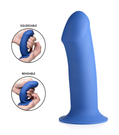 Squeezable Thick Phallic Dildo - Blue - The Dildo Hub