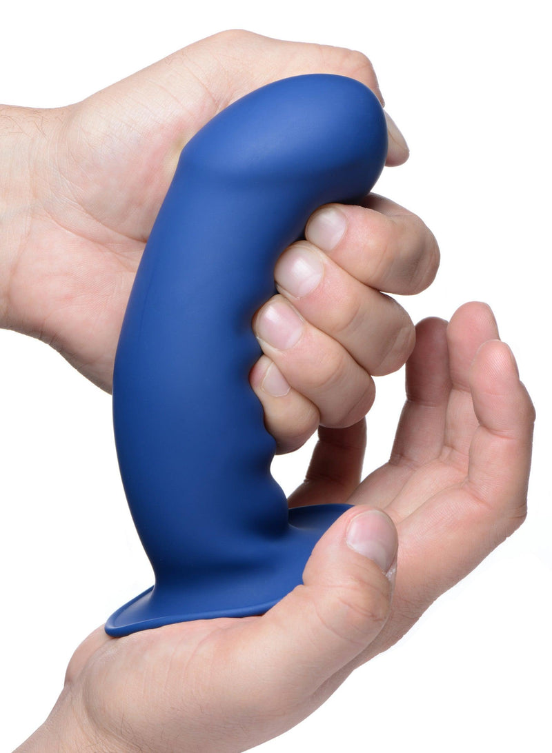 Squeezable Thick Phallic Dildo - Blue - The Dildo Hub