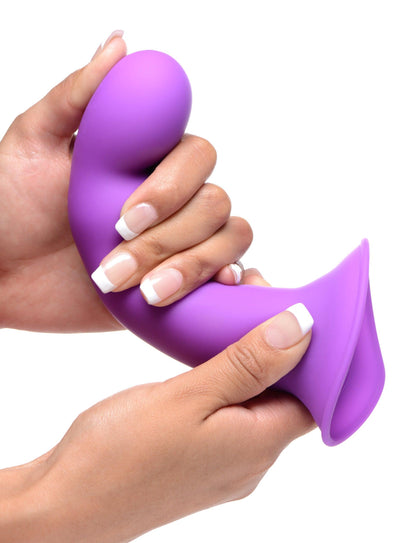 Squeezable Wavy Dildo - Purple - The Dildo Hub