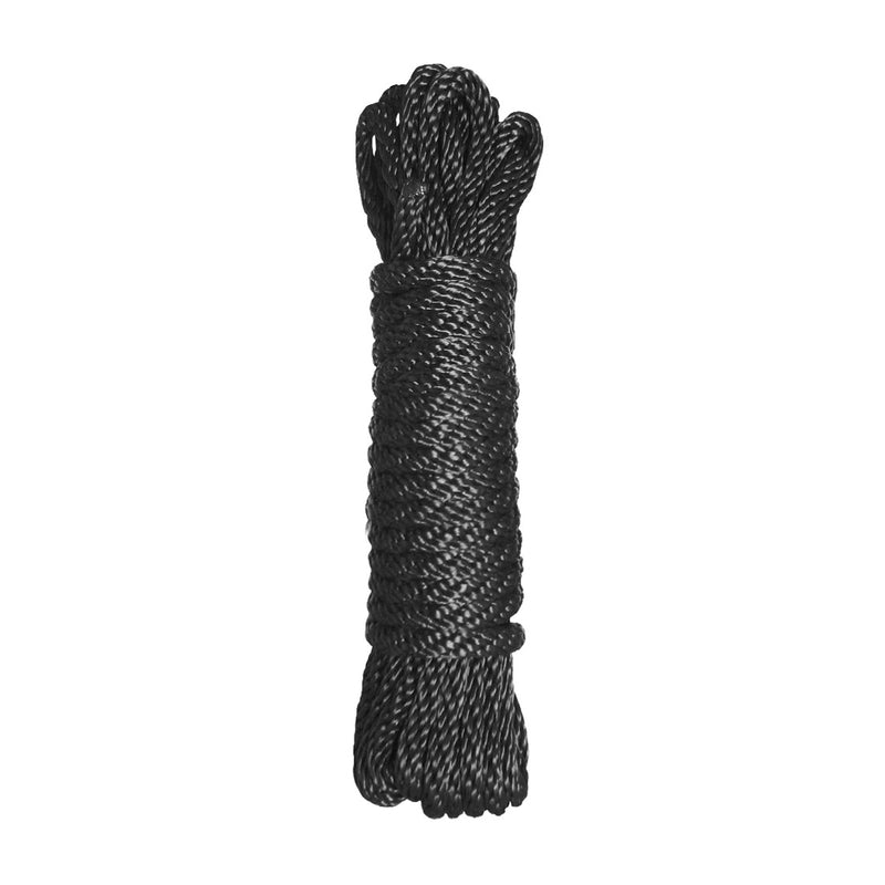 Premium Black Nylon Bondage Rope- 10 Feet LeatherR from Master Series