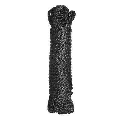 Premium Black Nylon Bondage Rope- 25 Feet LeatherR from Master Series