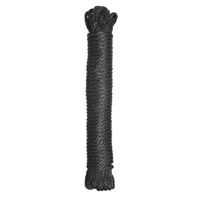 Premium Black Nylon Bondage Rope- 50 Feet LeatherR from Master Series