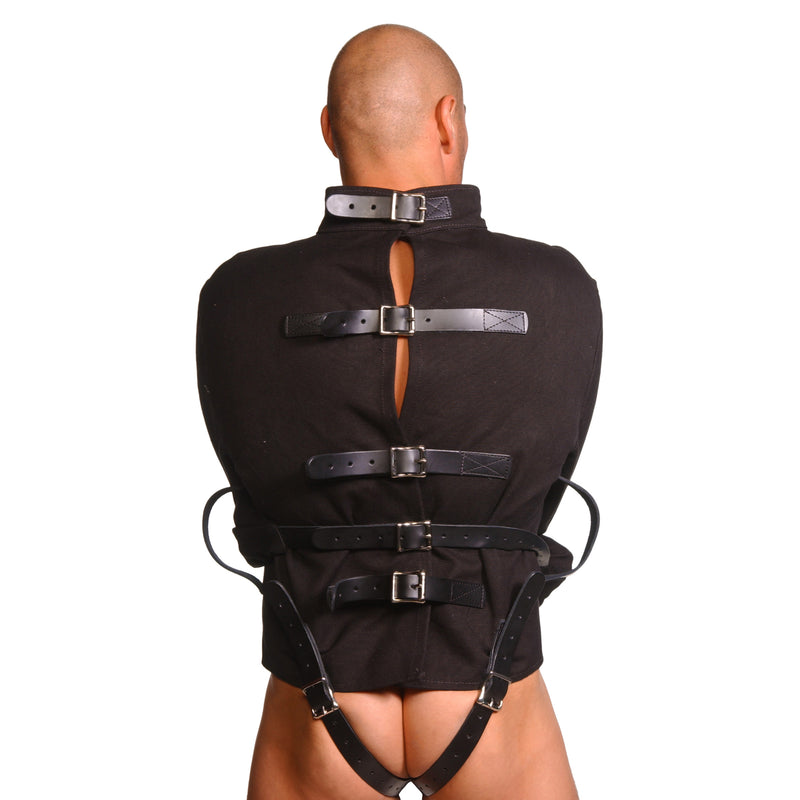 Strict Leather Black Canvas Straitjacket- LeatherR from Strict Leather