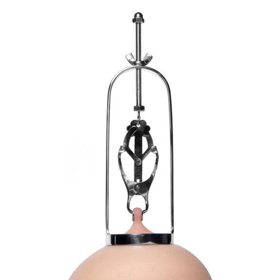 Stainless Steel Clover Clamp Nipple Stretcher - The Dildo Hub