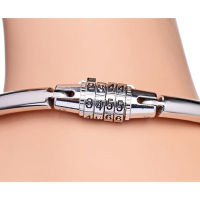 Stainless Steel Combination Lock Slave Collar - The Dildo Hub