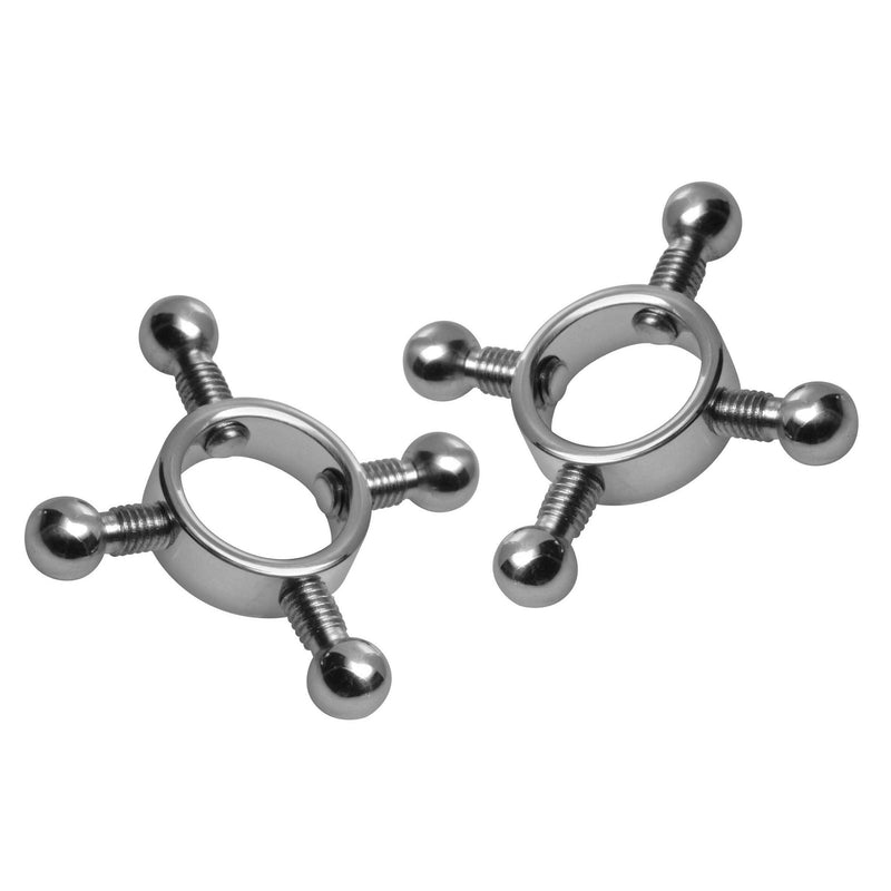 Stainless Steel Rings of Fire Nipple Press Set - The Dildo Hub