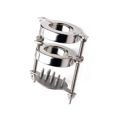 Stainless Steel Spiked CBT Ball Stretcher and Crusher - The Dildo Hub