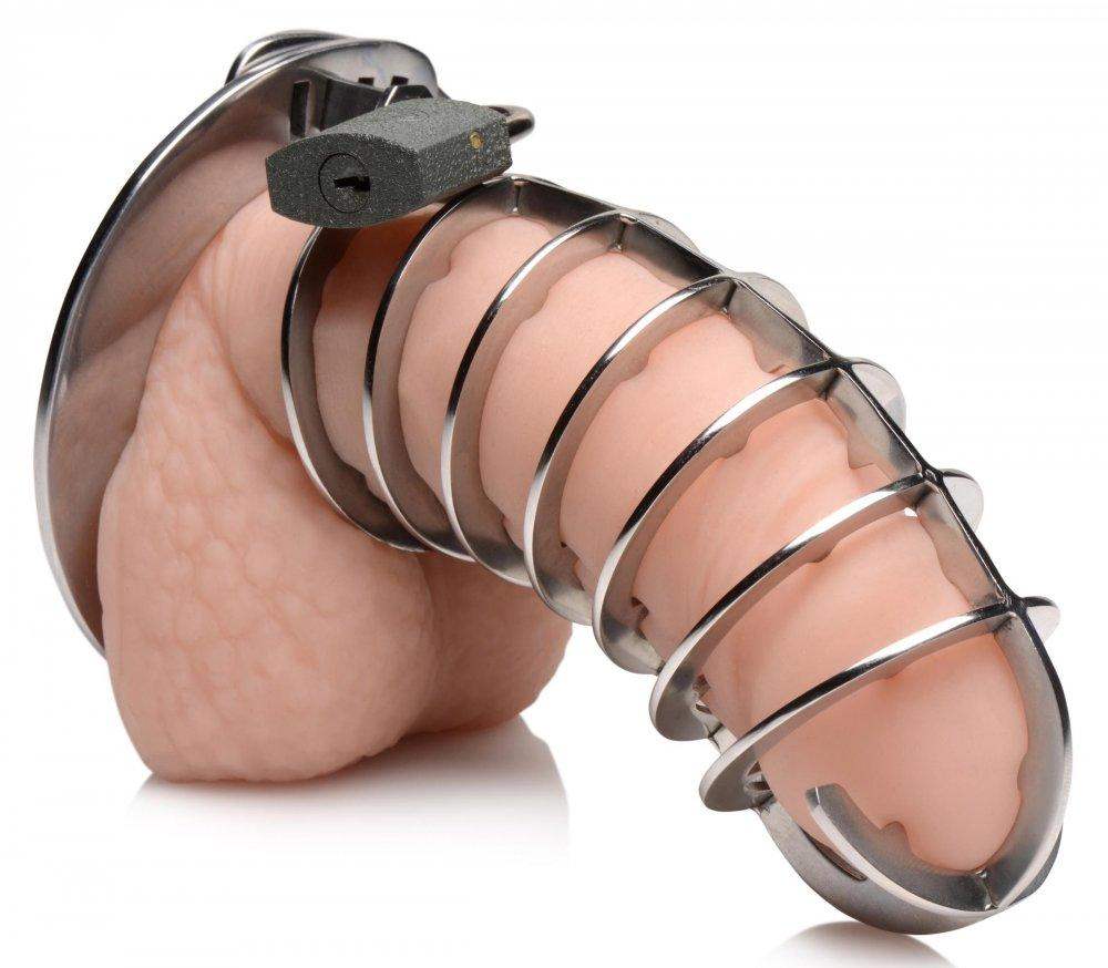 Stainless Steel Spiked Chastity Cage - The Dildo Hub