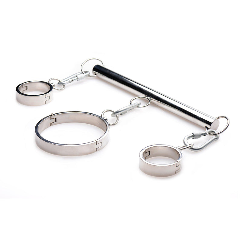 Stainless Steel Yoke with Collar and Cuffs - The Dildo Hub