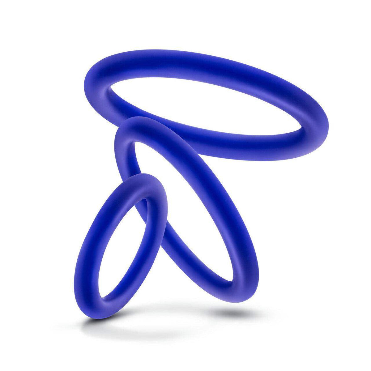 Stay Hard Beaded Cock Rings - 3 Pack - Indigo | Blush - The Dildo Hub