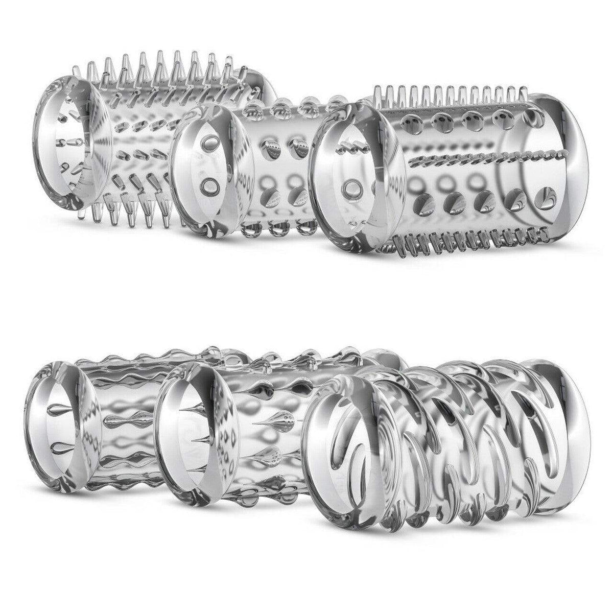 Stay Hard Cock Sleeve Kit - Clear | Blush - The Dildo Hub