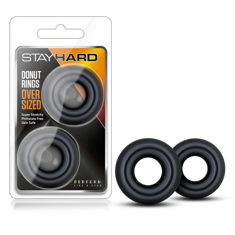 Stay Hard Donut Cock Rings Oversized (2 Pack) | Blush - The Dildo Hub