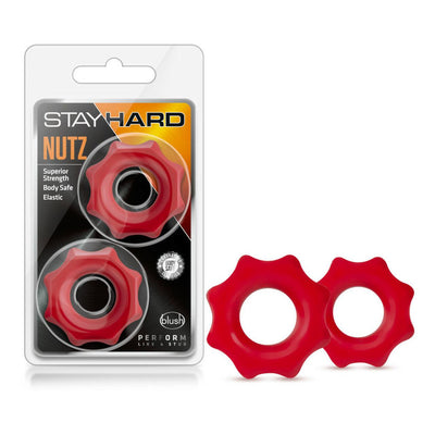 Stay Hard Nutz Cock Rings - Red | Blush - The Dildo Hub