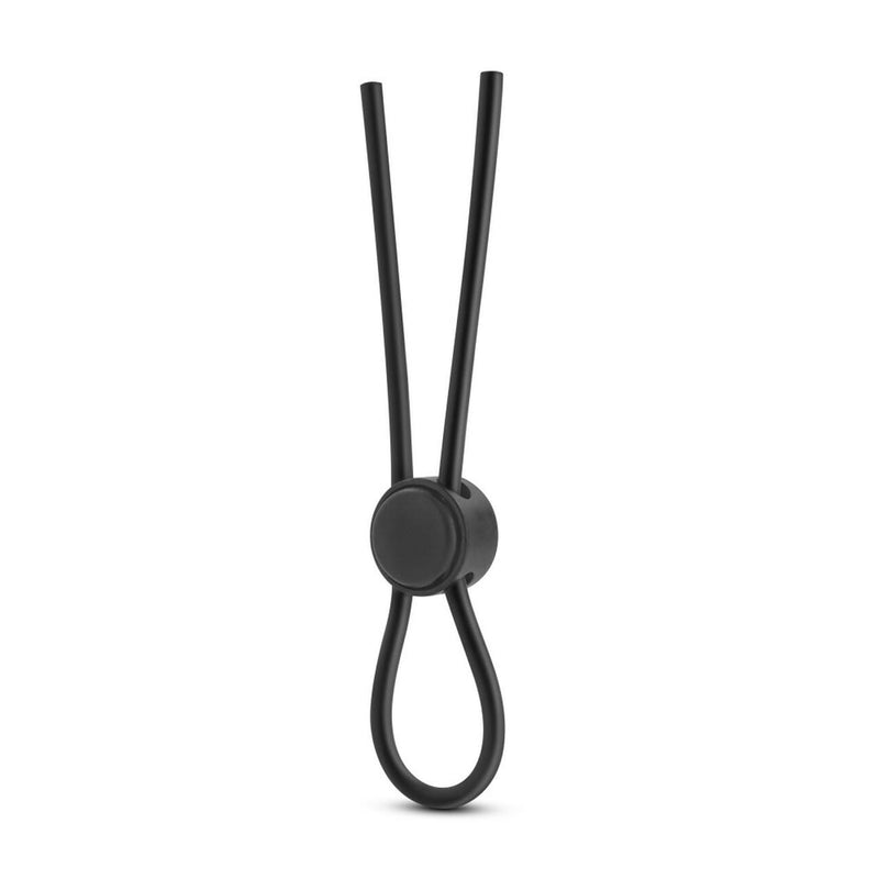 Stay Hard Silicone Loop Cock Ring - Black | Blush - The Dildo Hub