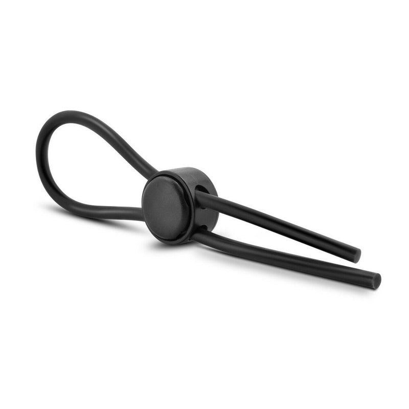 Stay Hard Silicone Loop Cock Ring - Black | Blush - The Dildo Hub