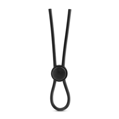 Stay Hard Silicone Loop Cock Ring - Black | Blush - The Dildo Hub