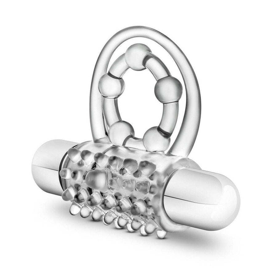 Stay Hard - Vibrating Super Clitifier Cock Ring - Clear | Blush The Dildo Hub Stay Hard - Vibrating Super Clitifier Cock Ring - Clear | Blush The Dildo Hub