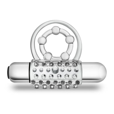 Stay Hard - Vibrating Super Clitifier Cock Ring - Clear | Blush - The Dildo Hub