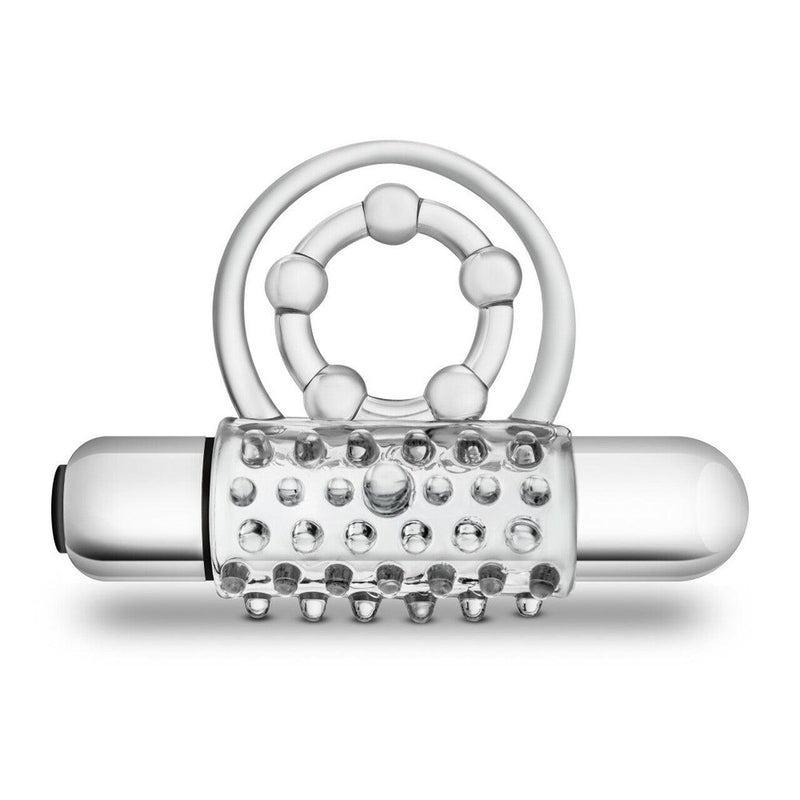 Stay Hard - Vibrating Super Clitifier Cock Ring - Clear | Blush - The Dildo Hub