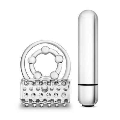 Stay Hard - Vibrating Super Clitifier Cock Ring - Clear | Blush - The Dildo Hub