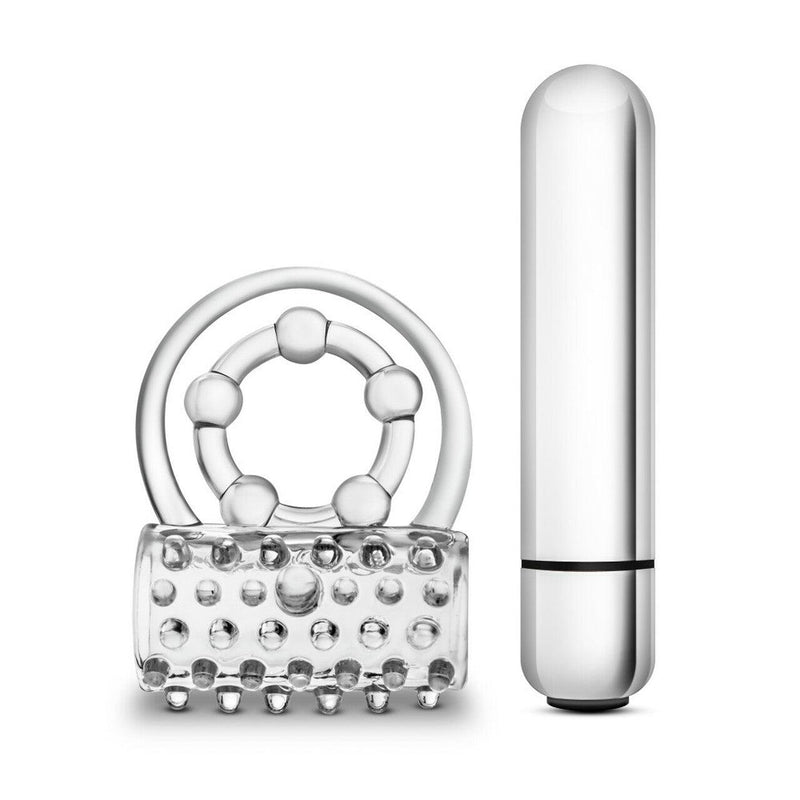 Stay Hard - Vibrating Super Clitifier Cock Ring - Clear | Blush - The Dildo Hub