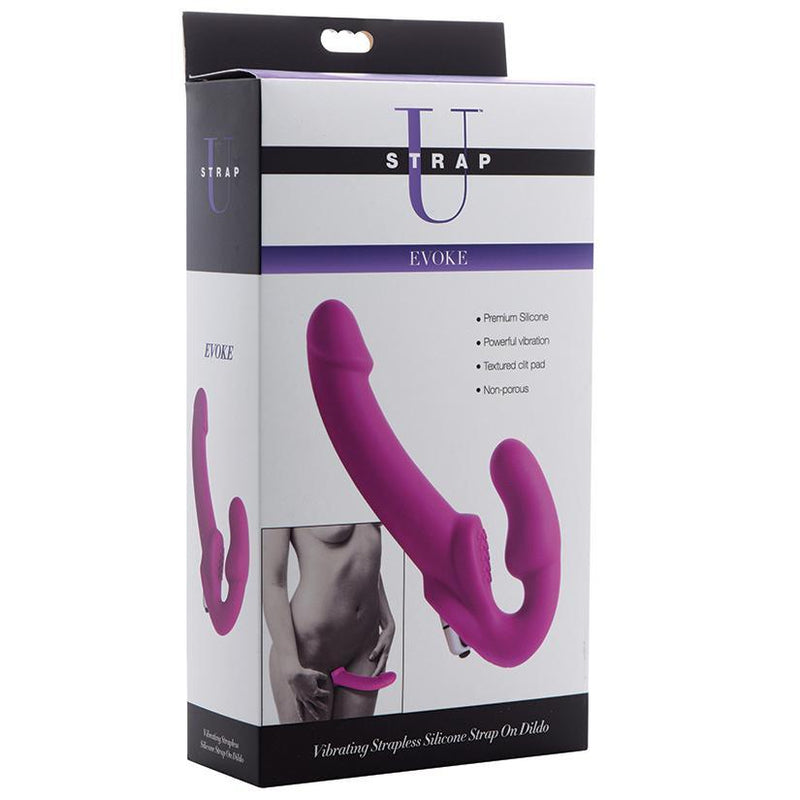 Strap U Evoke Vibrating Strapless Silicone Strap On Dildo - The Dildo Hub