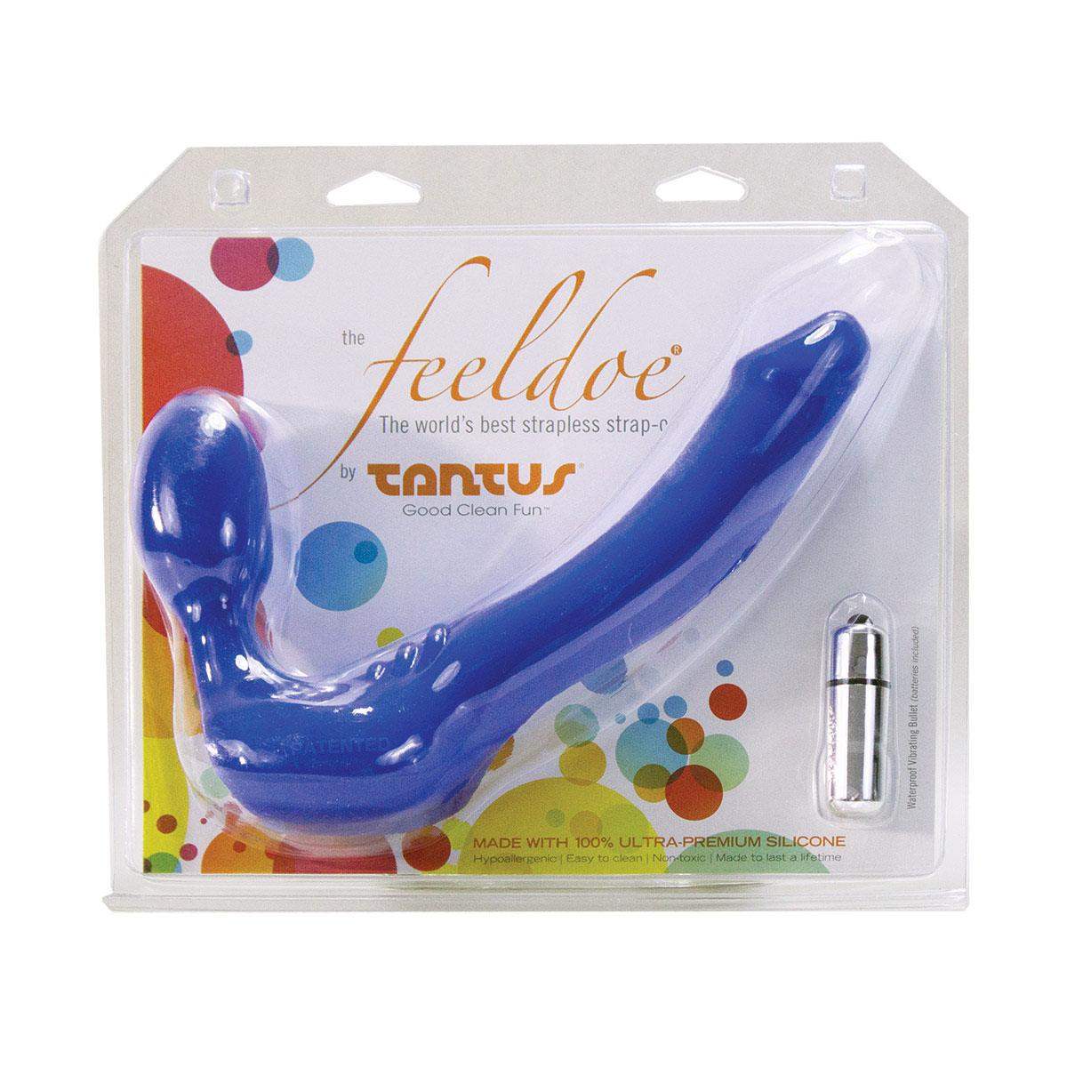 Strapless Strap-On Feeldoe Slim-Blue 5.5 in. | Tantus - The Dildo Hub