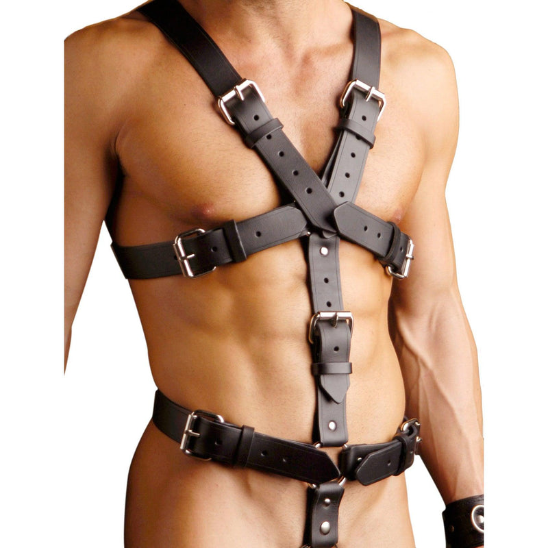 Strict Leather Body Harness- SM - The Dildo Hub