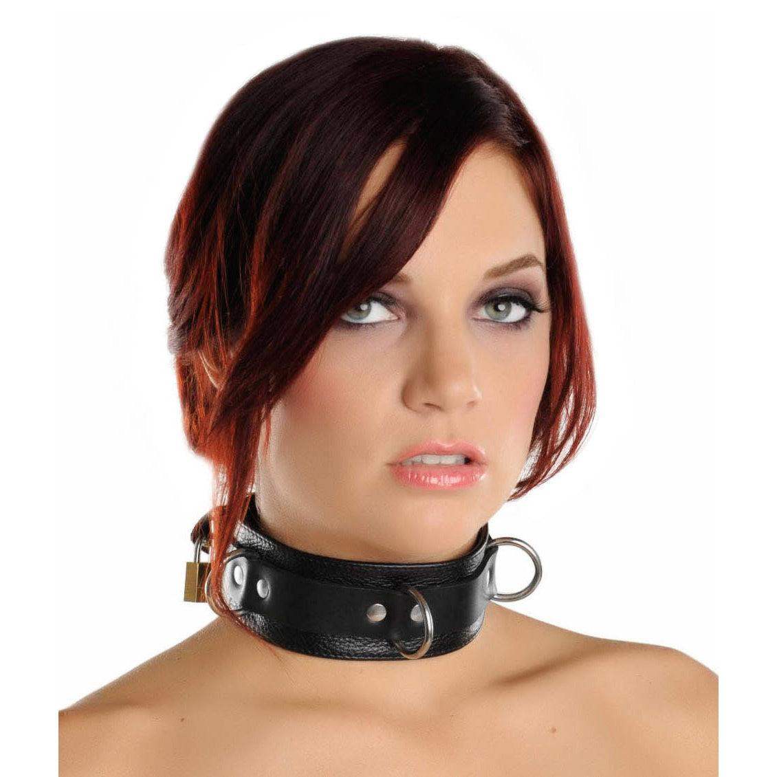 Strict Leather Deluxe Locking Collar - The Dildo Hub