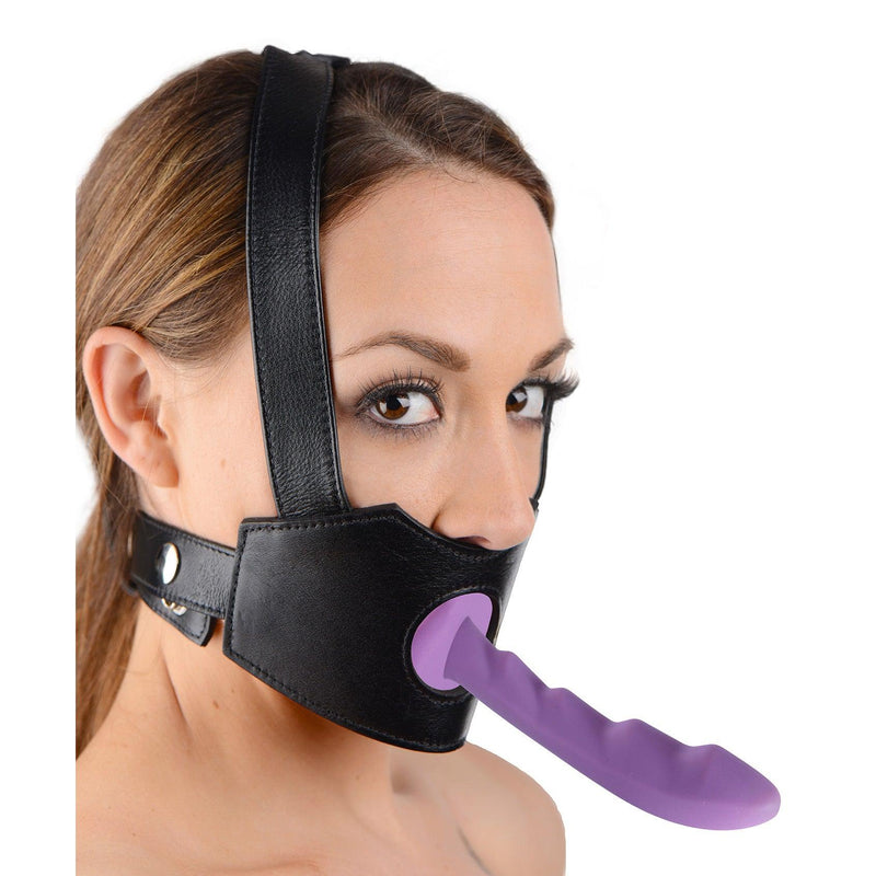 Strict Leather Dildo Face Harness - The Dildo Hub