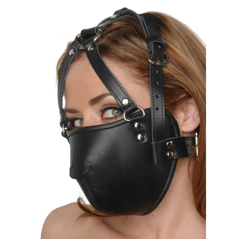 Strict Leather Face Harness - The Dildo Hub