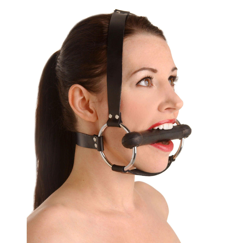 Strict Leather Locking Silicone Trainer Gag - The Dildo Hub