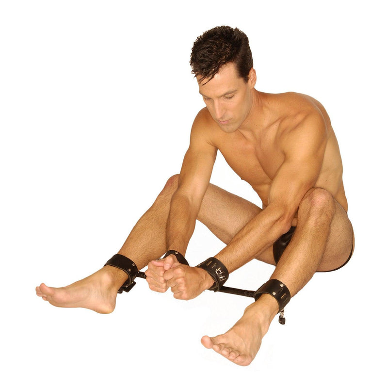 Strict Leather Locking Wrist and Ankle Spreader Bar - The Dildo Hub