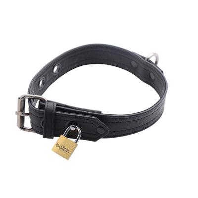 Strict Leather Luxury Locking Collar - The Dildo Hub