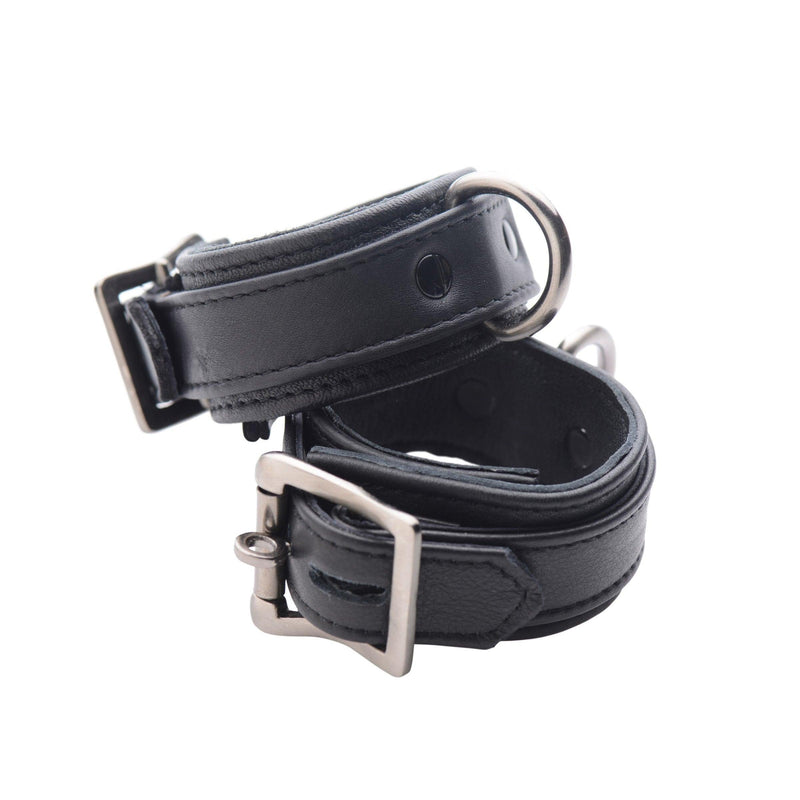 Strict Leather Luxury Locking Wrist Cuffs - The Dildo Hub