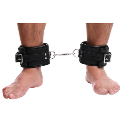 Strict Leather Padded Premium Locking Ankle Restraints - The Dildo Hub