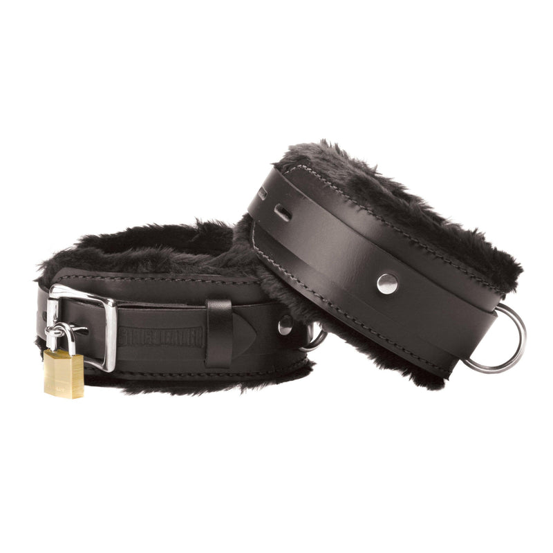 Strict Leather Premium Fur Lined Ankle Cuffs - The Dildo Hub