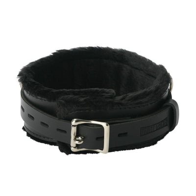 Strict Leather Premium Fur Lined Locking Collar- SM - The Dildo Hub