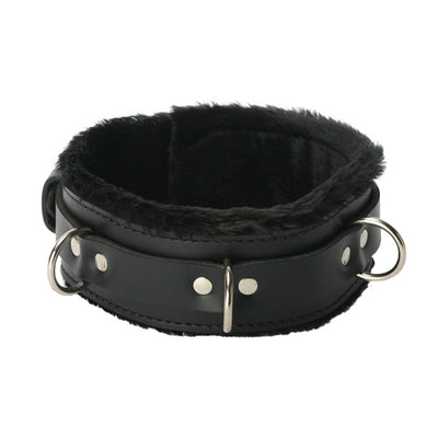 Strict Leather Premium Fur Lined Locking Collar- XL - The Dildo Hub